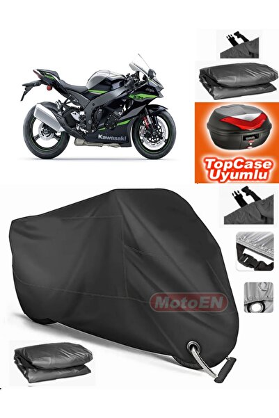 MotoEN قفل أسود متوافق مع Kawasaki Ninja ZX-10R قماش القنب Topcase الخلفي حقي...