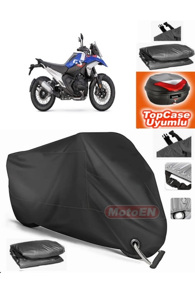MotoEN قفل أسود متوافق مع Bmw New R 1300 GS Adventure القماش المشمع Topcase ا...