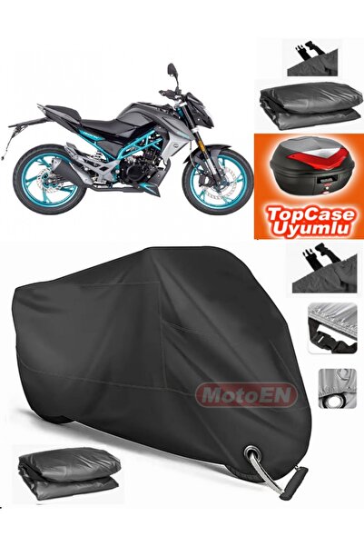 MotoEN قفل أسود متوافق مع CF Moto 150NK من القماش المشمع Topcase الخلفي المتو...