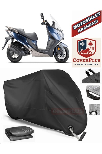 MotoEN Black Lock Compatible Kymco Xtown 125I Motor Tarpaulin Motorcycle Tarp...