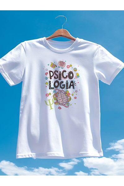 PENTHİLUS Children's Look, Female Professions, Psychology Printed, Short Sleeve Round Neck T-Shirt.