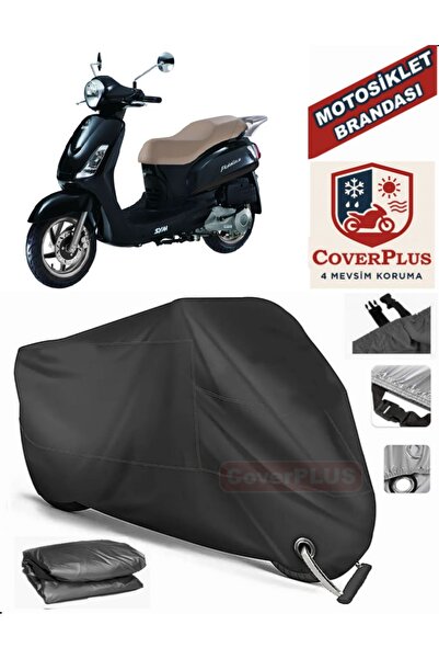 MotoEN Black Lock Compatible Sym Fiddle Ii 125 Motor Tarpaulin Motorcycle Tar...