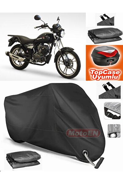 MotoEN Black Lock Compatible Asian Elegant 150 Tarpaulin Topcase Back Bag Com...