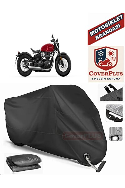MotoEN Black Lock Compatible Triumph Bonneville Bobber Motor Tarpaulin Motorc...