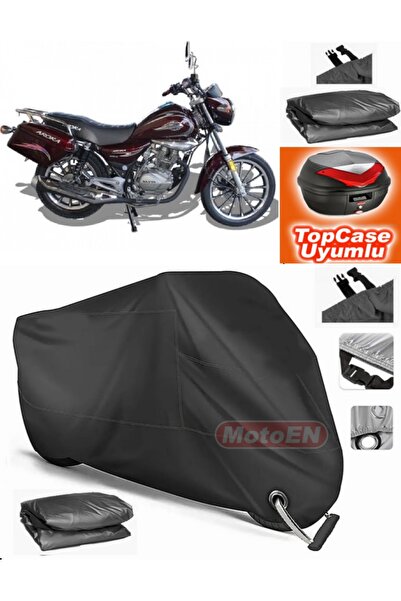 MotoEN Black Lock Compatible Arora Ar 180-16 C Tarpaulin Topcase Back Bag Com...
