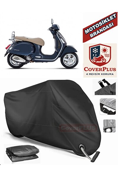 MotoEN Black Lock Compatible Vespa Gt 250 Motor Tarpaulin Motorcycle Tarpauli...