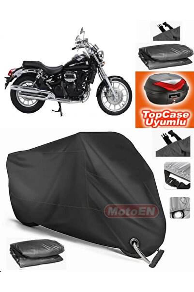 MotoEN Black Lock Compatible Daelim Daystar 250 Tarpaulin Topcase Rear Bag Co...