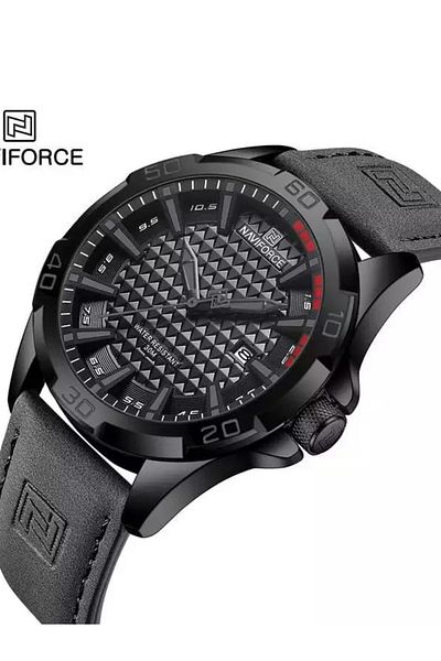 Naviforce Aviforce Men's Analog Sports Watch with Leather Strap