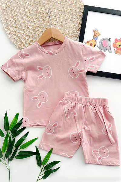 Beniizle Patterned Girl's Summer Suit