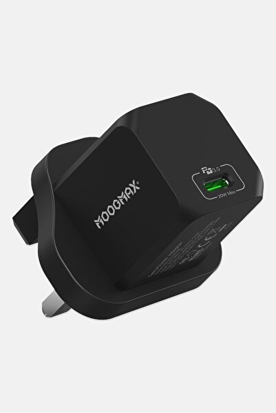 MOOGMAX شاحن FB-03U90WE GaN PD بقوة 20 واط، أسود