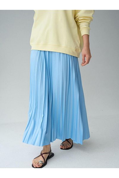 Coral Fusta plisata Baby Blue
