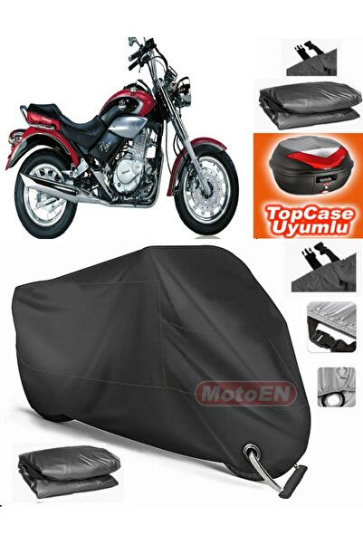 MotoEN Black Lock Compatible Kanuni Tiger 250 Tarpaulin Topcase Back Bag Comp...