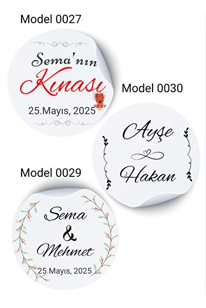 Tarsia Muse Kişiye Özel Kare & Yuvarlak Sticker Etiketler - Düğün, Nişan , Ve...