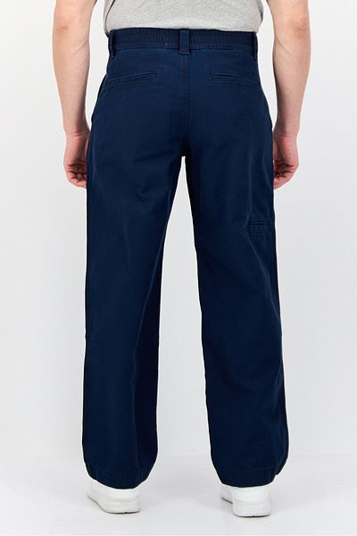 Esprit Men Regular Fit Solid Straight Pants, Navy