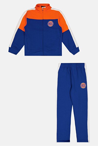 NBA Kids Boy 2 Pieces Sportswear Fit Full Zip Sweatshirt And Sweatpants Set, Blue