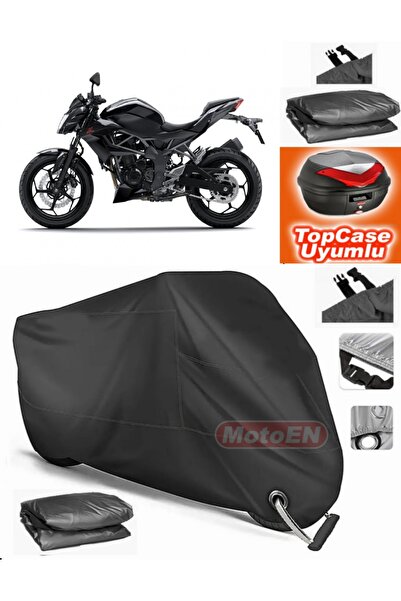 MotoEN Black Lock Compatible Kawasaki Z 250Sl Tarpaulin Topcase Rear Bag Comp...