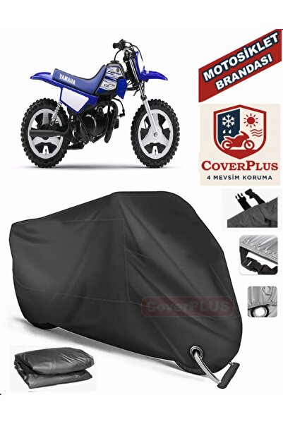 MotoEN Black Lock Compatible Yamaha Pw 50 Motor Tarpaulin Motorcycle Tarpauli...