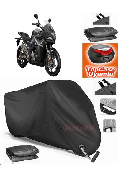 MotoEN قفل أسود متوافق مع زونتيس 310 - حقيبة ظهر براندا متوافقة مع دراجة نارية