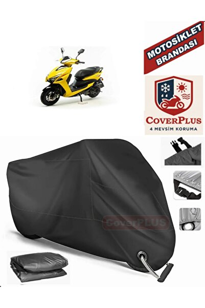 MotoEN Black Lock Compatible Ramzey Rmz 100-7 Motor Tarpaulin Motorcycle Tarp...