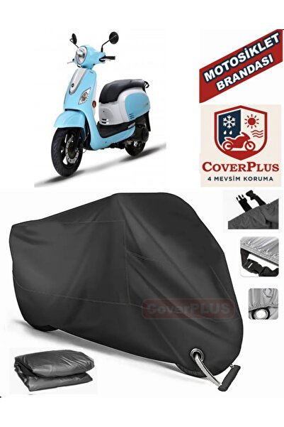 MotoEN Black Lock Compatible Sym Fiddle Iii 200I Motor Tarpaulin Motorcycle T...