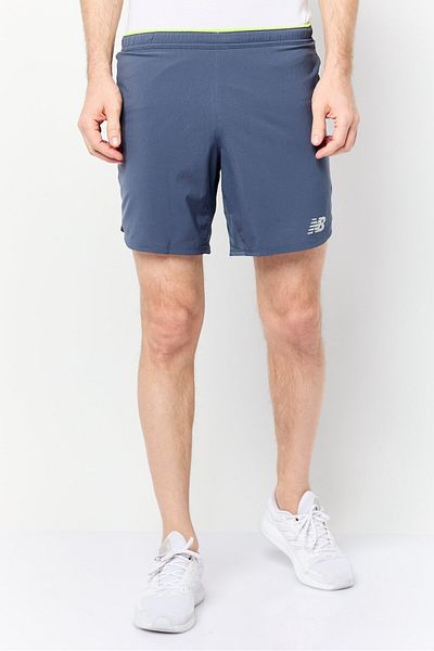 New Balance Men Athletic Fit 7 Inseam Training Shorts, Grey