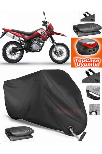 MotoEN Black Lock Compatible Lifan X-Plore 200m Tarpaulin Topcase Rear Bag Co...