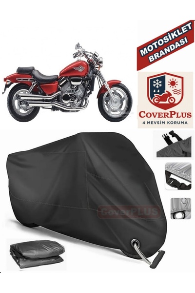 MotoEN قفل أسود متوافق مع Honda VF 750 C Magna Motor Tarpaulin دراجة نارية قم...