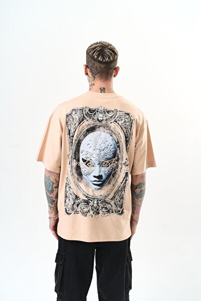 Respire Ανδρικό μπλουζάκι με άπειρο εμπριμέ μπεζ