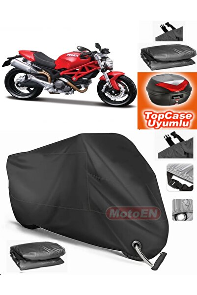 MotoEN Black Lock Compatible Ducati Monster 696 Tarpaulin Topcase Rear Bag Co...
