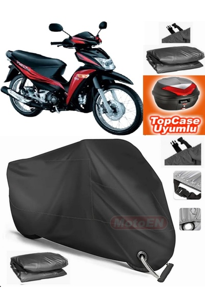 MotoEN Black Lock Compatible Tvs Neo X3I Tarpaulin Topcase Topcase Compatible...
