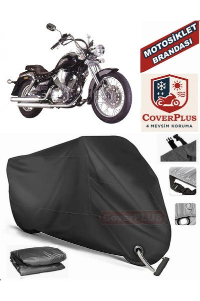 MotoEN Black Lock Compatible Lifan Lf250-B Engine Tarpaulin Motorcycle Tarpau...