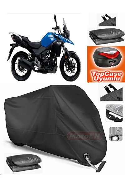 MotoEN قفل أسود متوافق مع سوزوكي V-Strom 250 من القماش المشمع Topcase الخلفي ...