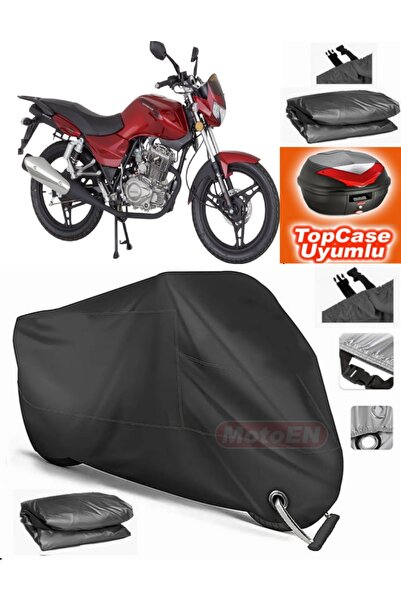MotoEN قفل أسود متوافق مع Mondial 125 MH قماش القنب Topcase الخلفي حقيبة متوا...