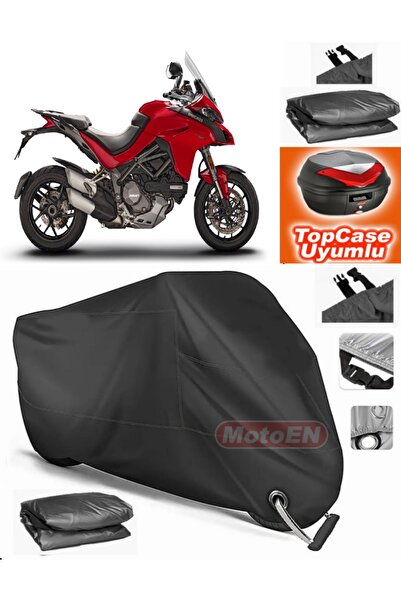 MotoEN قفل أسود متوافق مع Ducati Multistrada 1260 S Canvas Topcase حقيبة خلفي...