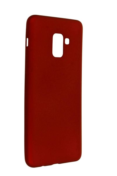 NewFace Samsung Galaxy A8 Plus 2018 Case First Silicone - Claret Red Sptgl