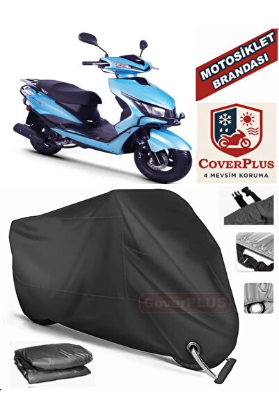 MotoEN Black Lock Compatible Rks Blazer 50 Xr Motor Tarpaulin Motorcycle Tarp...