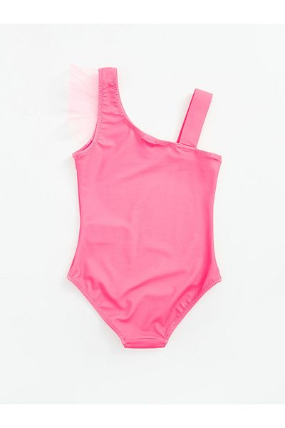 DEEP BEACH Pink Printed Girl's Swimsuit