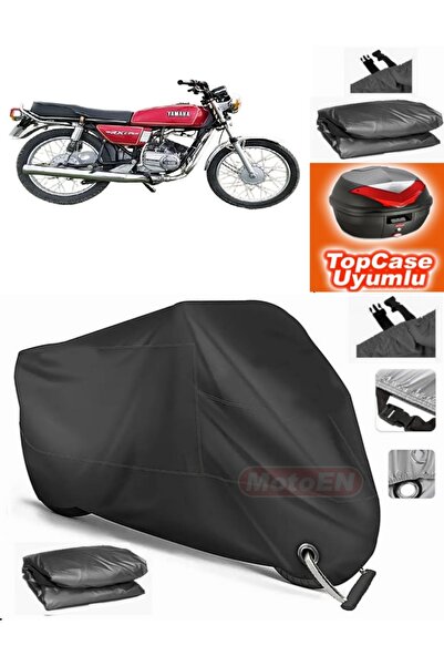 MotoEN قفل أسود متوافق مع Yamaha RX 135 قماش القنب Topcase الخلفي حقيبة متواف...