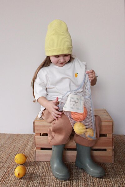 OhlalaKoala Μπλουζάκι Oversize με Λεμόνι Κέντημα