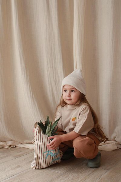 Oh La La Koala For Little Ones Pineapple Embroidered Oversize T-Shirt