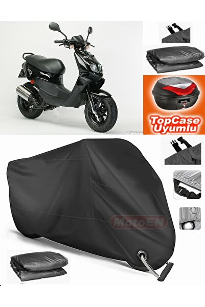 MotoEN قفل أسود متوافق مع بيجو تريكر 100 من القماش المشمع Topcase الخلفي المت...