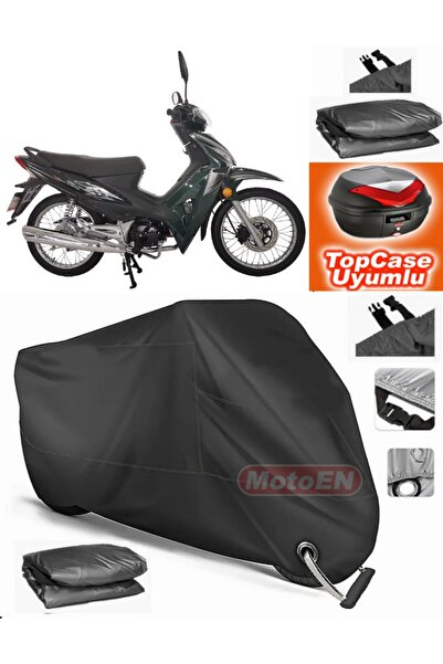 MotoEN Black Lock Compatible Honda Wing-Go Tarpaulin Topcase Rear Bag Compati...