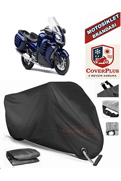MotoEN Black Lock Compatible Kawasaki Gtr 1400 Engine Tarpaulin Motorcycle Ta...