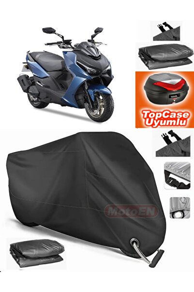 MotoEN قفل أسود متوافق مع Kymco Grand Dink 150 قماش القنب Topcase الخلفي حقيب...