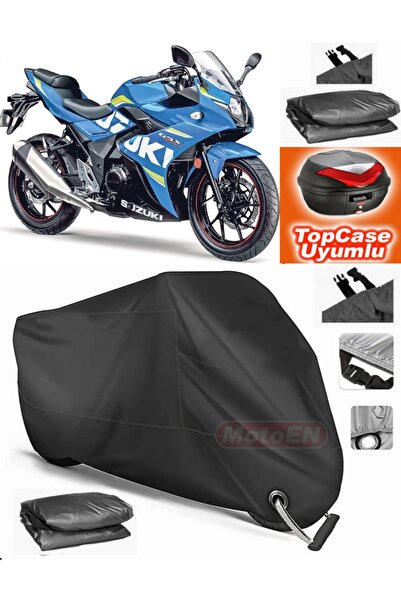 MotoEN قفل أسود متوافق مع سوزوكي GSX-R 250 من القماش المشمع Topcase الخلفي ال...