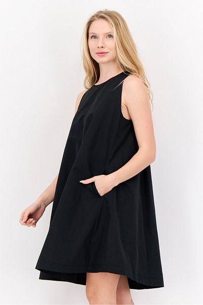 Esprit Women Plain Mini Dress, Black