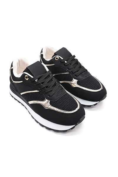 Tmall Pantofi sport pentru femei, material textil, D1404, negru