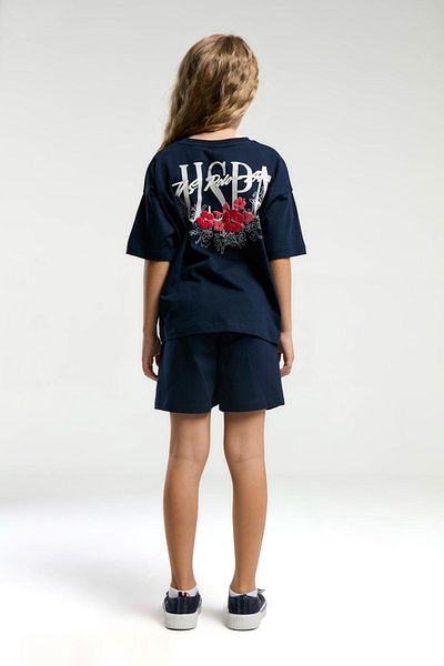 U.S. Polo Assn. 4-15 Years Old Licensed Us Polo Assn Girl's Suit-Navy Blue