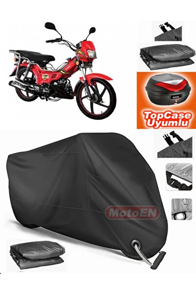 MotoEN قفل أسود متوافق مع محرك King KR-100-B من القماش المشمع Topcase الخلفي ...