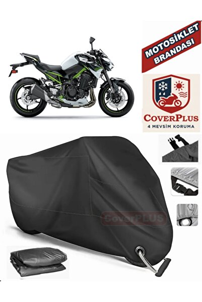 MotoEN Black Lock Compatible Kawasaki Z 900 Se Engine Tarpaulin Motorcycle Ta...